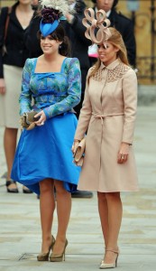 Princesses Eugenie and Beatrice at wedding