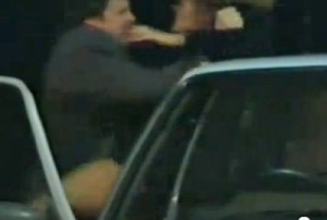 Jim hauling Liz out of car 1996
