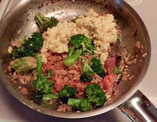 eggs, broccoli and rice