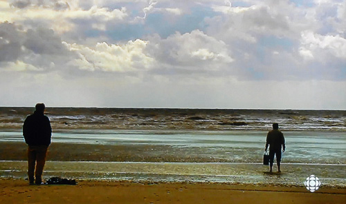 roy-wading-in-sea a day in blackpool