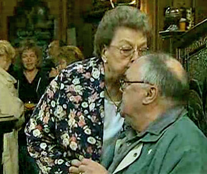 Betty gives Jack a free pint and a kiss on the head - vera's ring