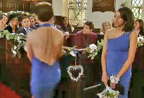 Rosie leaving the church as Amber still stands at altar - broken