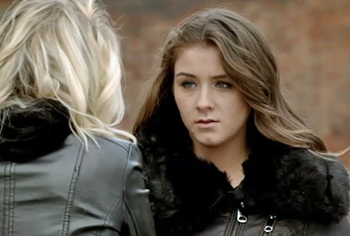 Sophie looking terrified before the wedding as Sian talks about forever