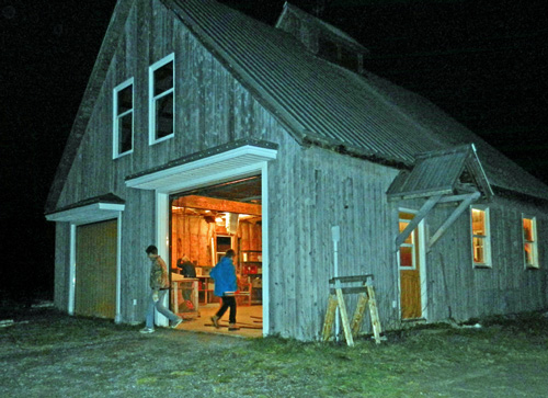 garage-at-night-photo-d-stewart - hens movin'
