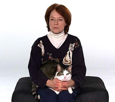Diane holding cat
